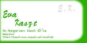 eva kaszt business card